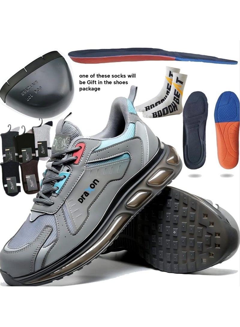 دراكسون أحذية أمان عصرية دراكسون للرجال والنساء بمعيار CE مع مقدمة فولاذية ونعل أوسط خفيف الوزن ومضاد للثقب، مناسبة لأعمال البناء(DX-55) - Image 2