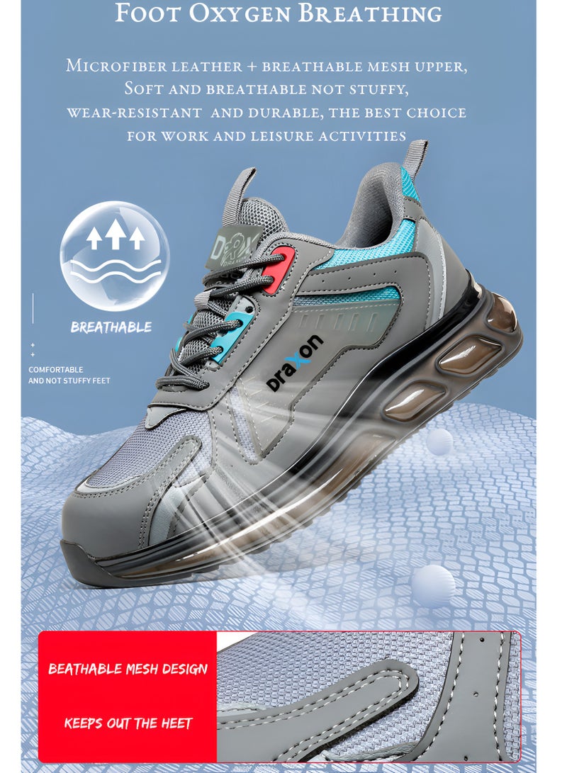 دراكسون أحذية أمان عصرية دراكسون للرجال والنساء بمعيار CE مع مقدمة فولاذية ونعل أوسط خفيف الوزن ومضاد للثقب، مناسبة لأعمال البناء(DX-55) - Image 3