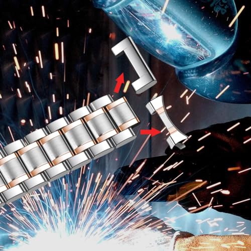 Juntan 18mm 20mm 22mm 24mm Watch Band Stainless Steel Quick Release Watch Bands Straps Curved & Straight Ends fit for Samsung Galaxy Watch 6/5/4/3 Metal Watch Bracelet for Men Women - Image 3