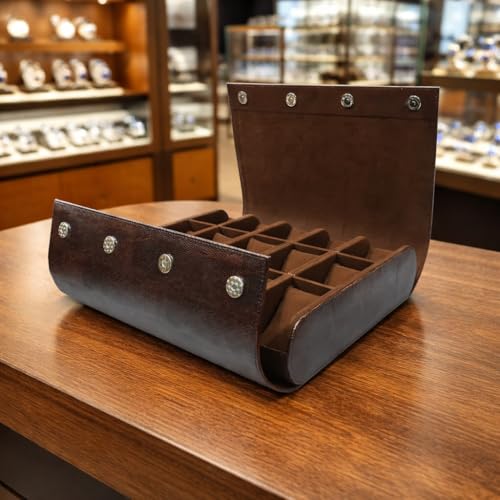 essart Premium 15-Slot Watch Roll Case – Elegant Leather Travel Watch Organizer & Collector Display Box - Image 4