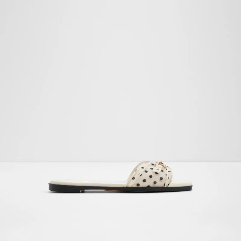Alamassi Ladies White Flat Sandals