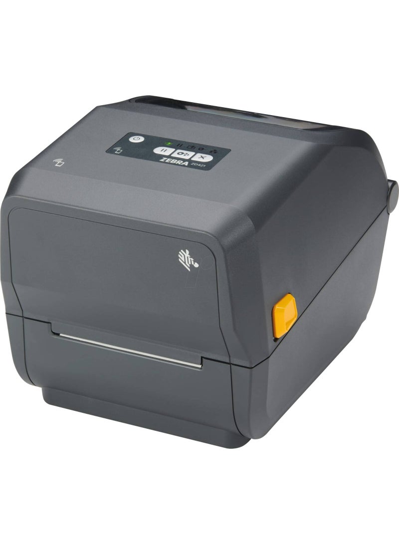 Zebra ZD421t Barcode Printer, 8 dots/mm (203 dpi), 4.4" Max Media Width, 152mm/s Print Speed, 256GB RAM + 512GB ROM, USB, USB Host, Bluetooth (BLE), Ethernet Interface, Black | ZD4A042-30EE00EZ - Image 2
