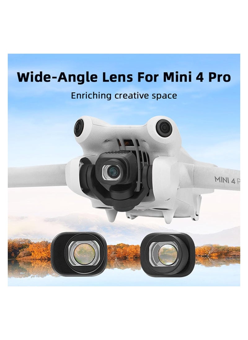 SYOSI - عدسة Mini 4 Pro واسعة الزاوية، مناسبة لطائرة DJI Mini 4 Pro بدون طيار، توسع نطاق العرض بنسبة 25%، ملحق أساسي لكاميرا الطائرة بدون طيار لتحسين التصوير الفوتوغرافي والفيديو - Image 1