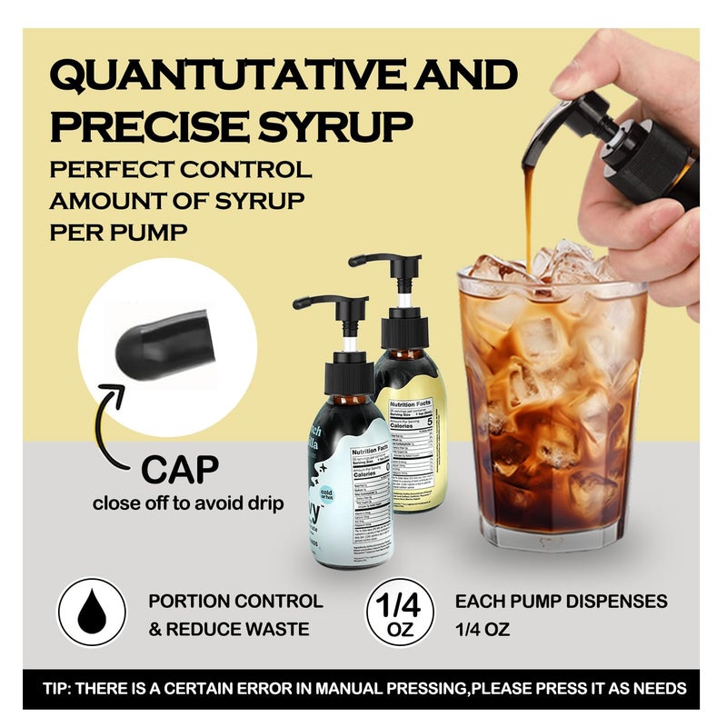 Oxyooh Syrup Pump for Javy Coffee Concentrate 6fl oz, 2 Pack Syrup Pump Dispenser Compatiable with Javy Protein Coffee Concentrate for 177ml Bottle, Replaces Measuring Spoon - Image 3
