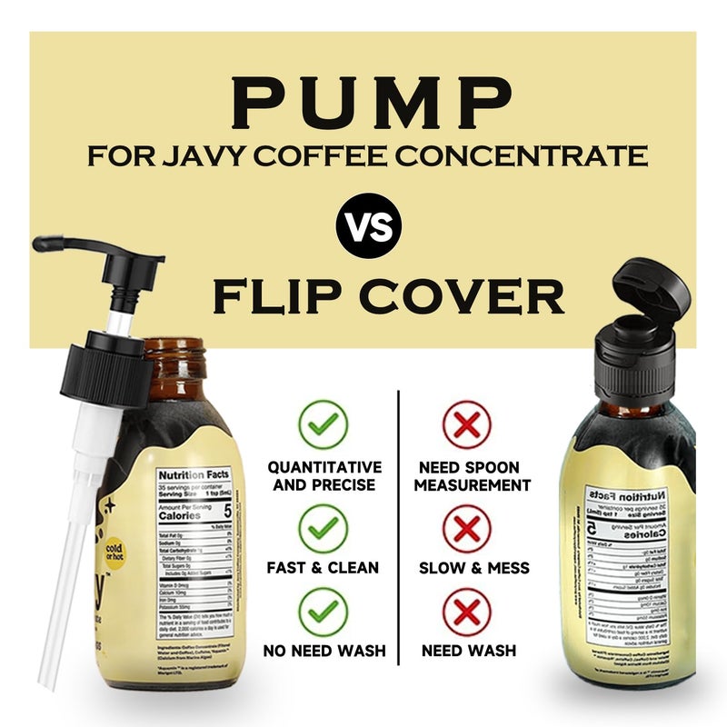Oxyooh Syrup Pump for Javy Coffee Concentrate 6fl oz, 2 Pack Syrup Pump Dispenser Compatiable with Javy Protein Coffee Concentrate for 177ml Bottle, Replaces Measuring Spoon - Image 5