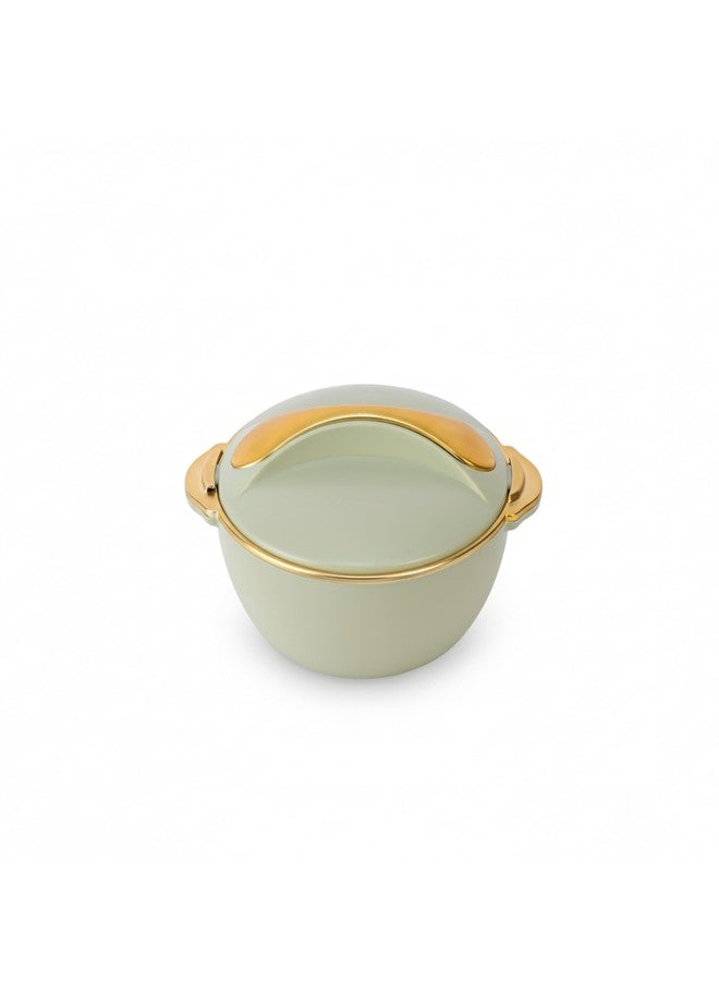 Pinnacle Picasso Luxe Insulated Casserole Golden Edition with Stainless Steel Interior |Hot Pot Keeps Food Hot & Cold for Hours | Hot Box for Kitchen | Gift Casseroles with Lid (Luxe Pistachio, 2000 ml) - Image 1