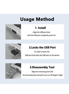 SYOSI USB Port Blocker Set with Key, USB A Dust Cap Female Port Protector, Locking USB Port and Dust Blocker for Computers, TVs, Routers, Black,10Pcs  - Image 4