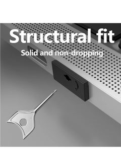 SYOSI USB Port Blocker Set with Key, USB A Dust Cap Female Port Protector, Locking USB Port and Dust Blocker for Computers, TVs, Routers, Black,10Pcs  - Image 2
