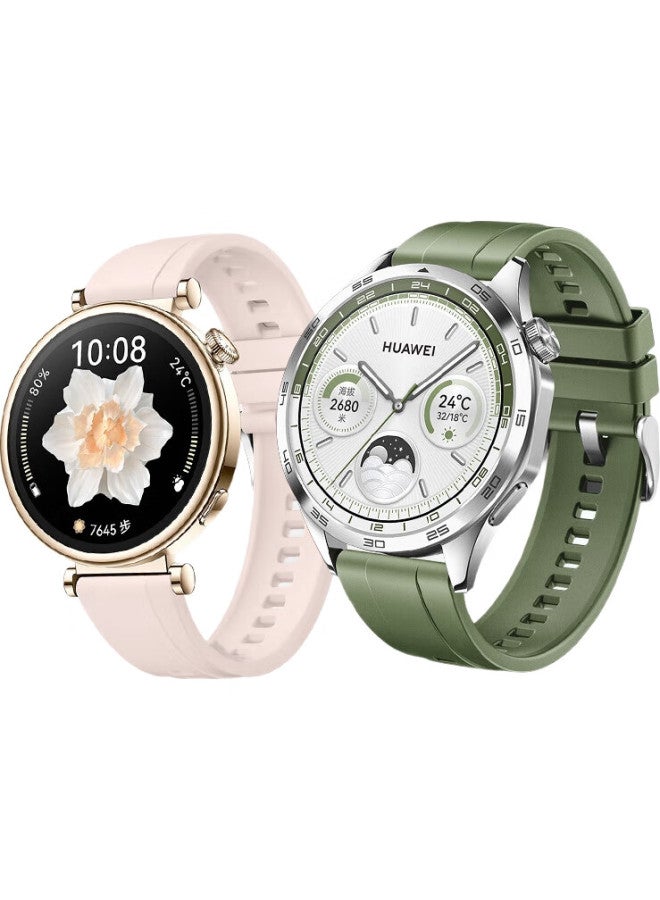Wei Qiantu Weiqiantu Compatible With Huawei Watch Band Gt5/5Pro/Gt4, Sports Silicone Strap, Fashionable Men'S And Women'S Wristband, Exquisite 41/42Mm Dial, 18Mm [Milkshake Pink] - Image 2