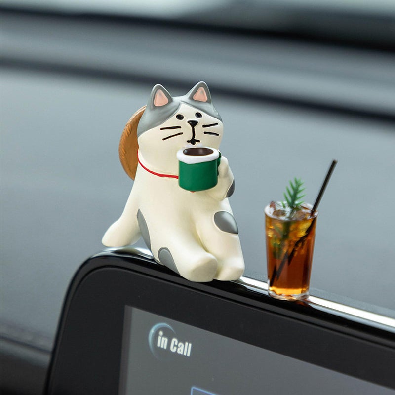 ITUBLE Girly Mini Lucky Cat Car Accessories Interior For Women Men Miniature Car Dashboard Decorations Dash Board Charms Truck Rearview Mirrors Decoration Auto Windows Decor Indoor Home Office Desk Oranments - Image 4