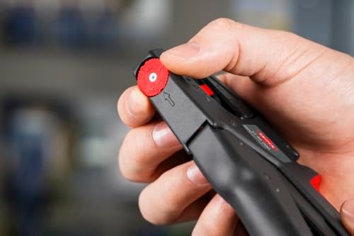 KNIPEX مقص أسلاك كنيبيكس ذاتي الضبط 8-32 AWG، أسود مع عدادات وبراغي برتقالية - Image 4