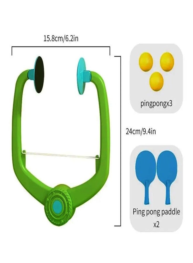 AMIRATE Hanging Table Tennis Self Training Indoor Gaming 2 Racket & 6 Practice Ball Portable - Double Sparring Hanging Toys Parent Child Interaction Indoor Toys - Image 2