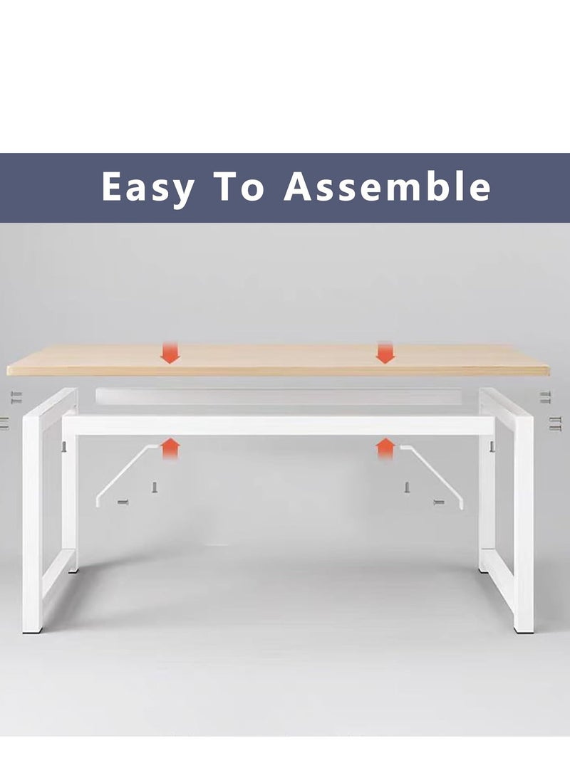 Generic - Computer Desk Table, Office Writing Work Student Study Desk, Computer Laptop Table Desk, Office Corner Desk, Home Office Desk, Wooden Table for Home Bedroom Office, Gaming Desk, 120x60x75cm - Image 1