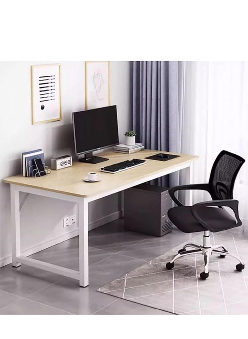Generic - Computer Desk Table, Office Writing Work Student Study Desk, Computer Laptop Table Desk, Office Corner Desk, Home Office Desk, Wooden Table for Home Bedroom Office, Gaming Desk, 120x60x75cm - Image 1