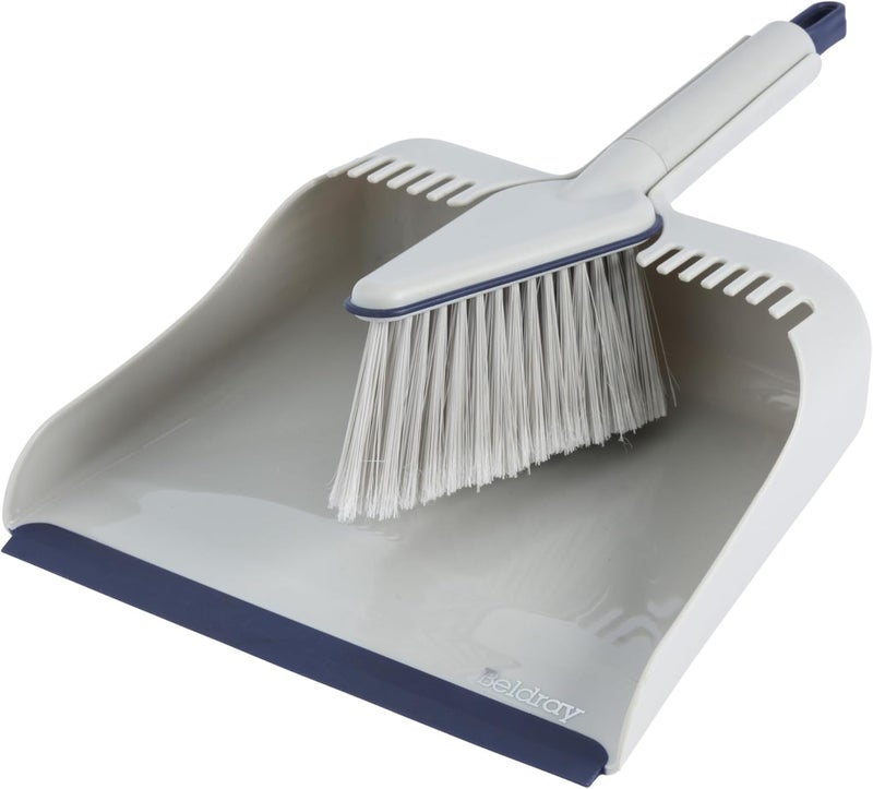 Beldray LA032760FEU7 Deep Clean Dustpan and Brush Set – Sweeping Brush with Pointed Head for Hard-to-Reach Areas, Scratch-Free Bristles, Rubber Lip for Easy Dust Collection, Built-In Bristle Comb - Image 1