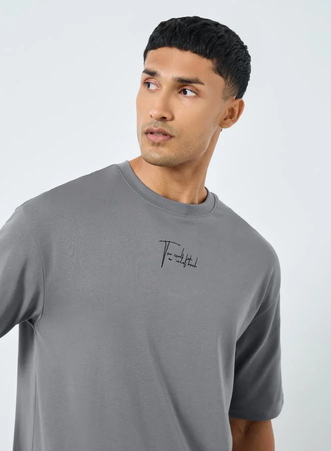 Styli Monochrome Oversized Interlock T-Shirt