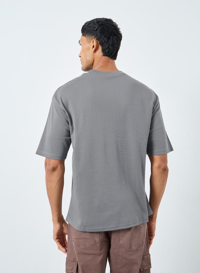 Styli Monochrome Oversized Interlock T-Shirt - Image 4