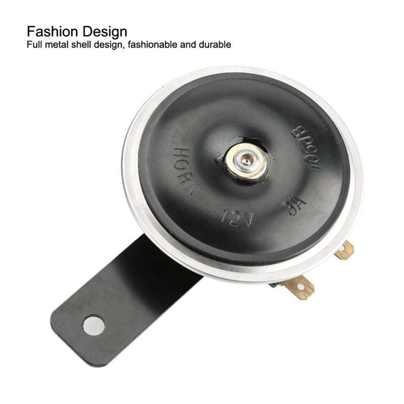 12V Vehicle Horn Full Metal Shell 110DB Loud Clear Sound - Pure Copper Terminal Waterproof Sand-Proof Universal Car Horn for 12V Motorbikes ATVs Dirt Bikes Auto Cars - Image 4