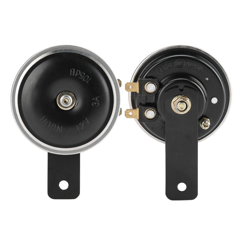 12V Vehicle Horn Full Metal Shell 110DB Loud Clear Sound - Pure Copper Terminal Waterproof Sand-Proof Universal Car Horn for 12V Motorbikes ATVs Dirt Bikes Auto Cars - Image 1