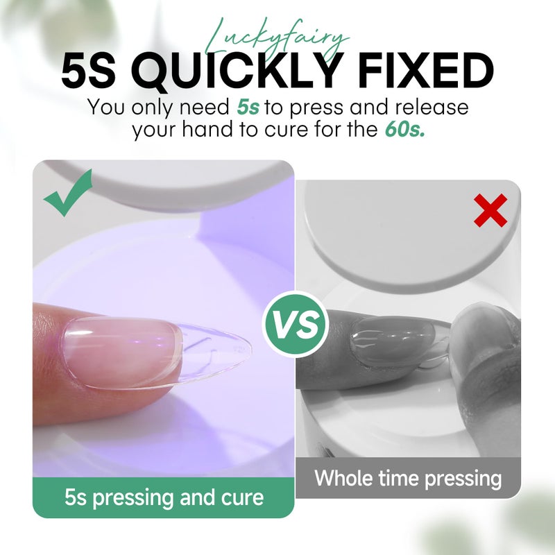 Luckyfairy Nail Glue Gel for Nail Tips, Super Strong Solid Gel Glue U V Cured Needed, 15ml Soak Off Soft Adhesive Bonding for Acrylic Nails, Nails Extension Fake Nails - Image 4