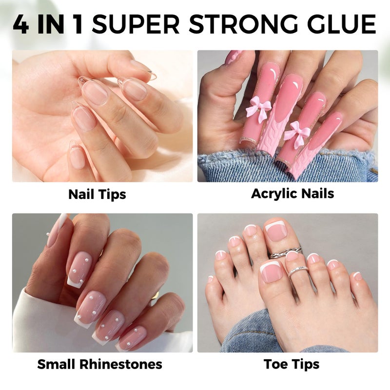 Luckyfairy Nail Glue Gel for Nail Tips, Super Strong Solid Gel Glue U V Cured Needed, 15ml Soak Off Soft Adhesive Bonding for Acrylic Nails, Nails Extension Fake Nails - Image 2