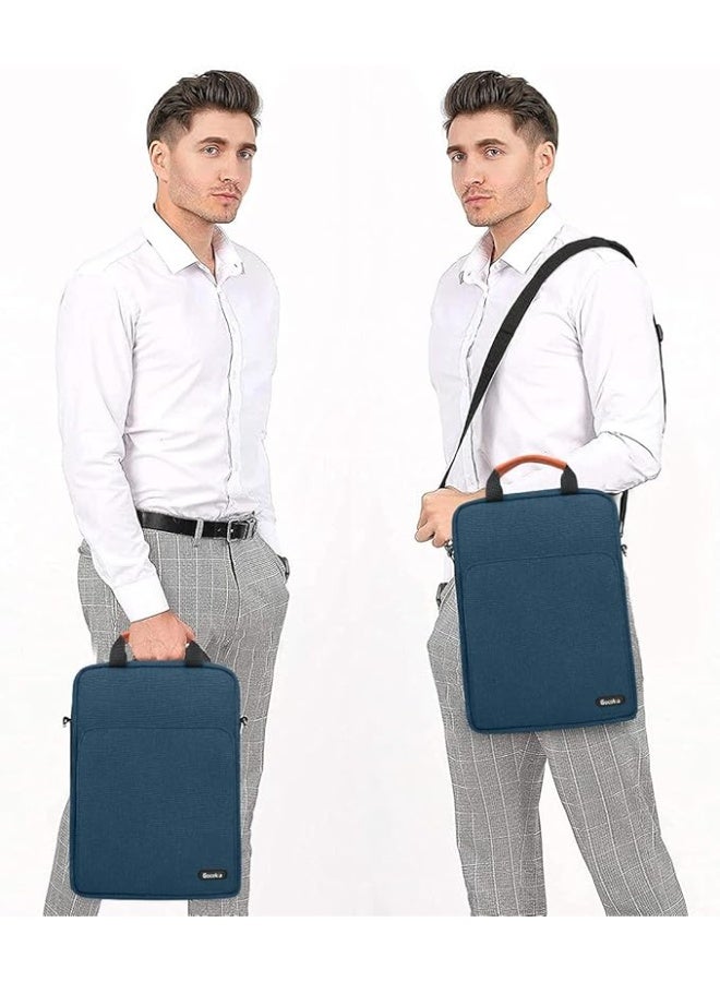 Gocokia 13 inch Laptop Shoulder Bag Carrying Pouch Sleeve Case with Large Front Pocket Vertical Laptop Sleeve Handbag for 13" MacBook - Image 2