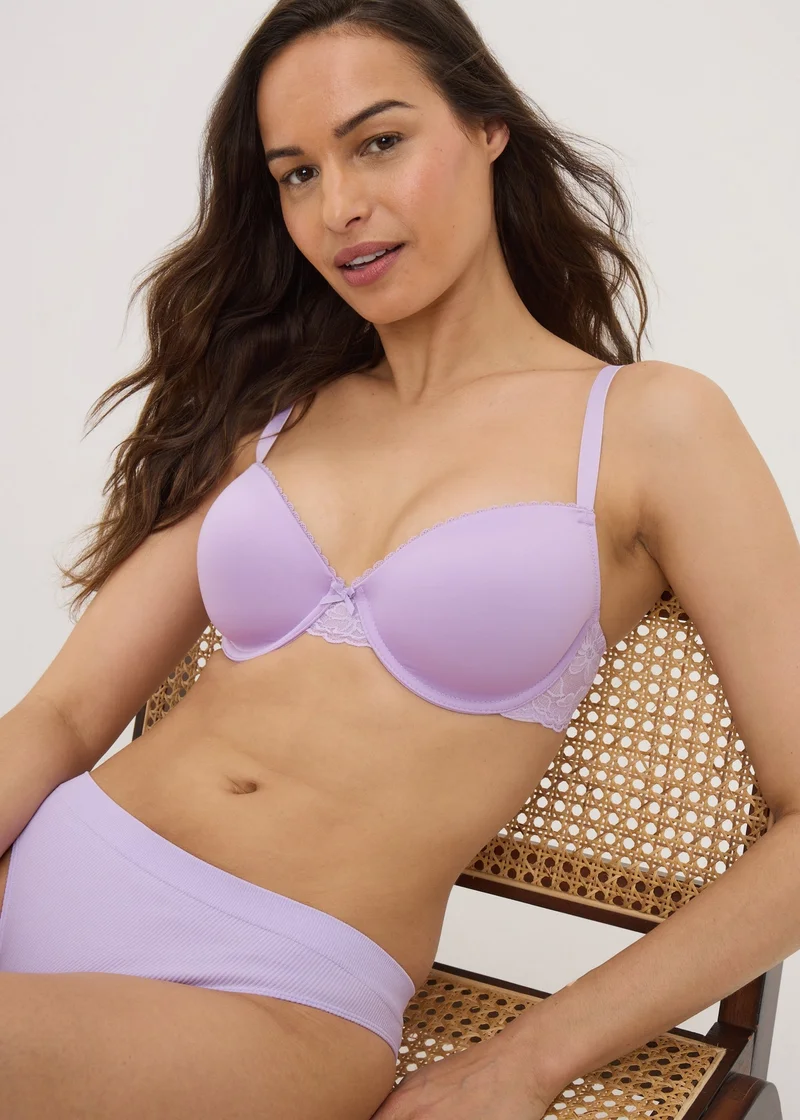 Matalan 2 Pack Lilac & Cream T-Shirt Bra