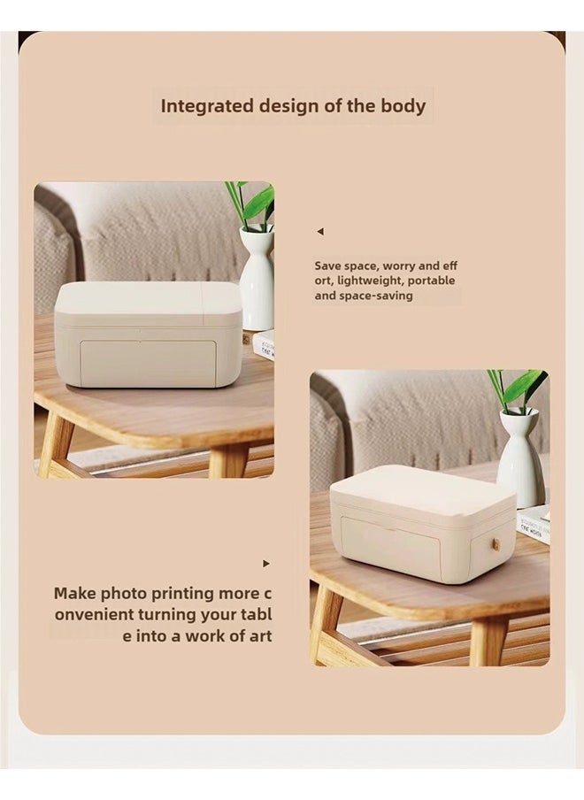 Generic - CP4100 Home Photo Printer – Compact Thermal Dye Sublimation Printer for Color Passport and 6-Inch Photos, Includes 54 Sheets of Paper, Bluetooth 5.2, and Wireless Connectivity - Image 1