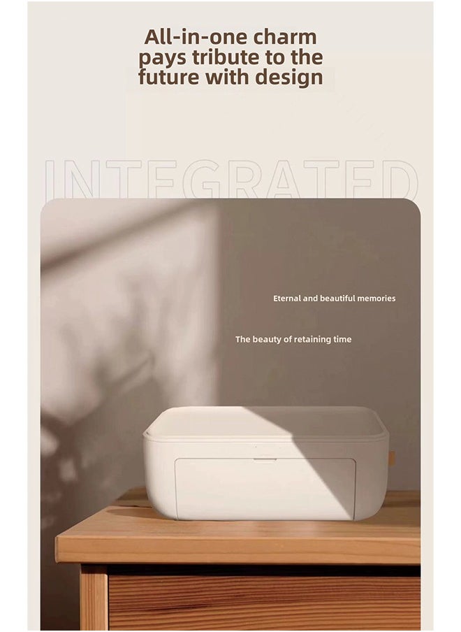 Generic - CP4100 Home Photo Printer – Compact Thermal Dye Sublimation Printer for Color Passport and 6-Inch Photos, Includes 54 Sheets of Paper, Bluetooth 5.2, and Wireless Connectivity - Image 1