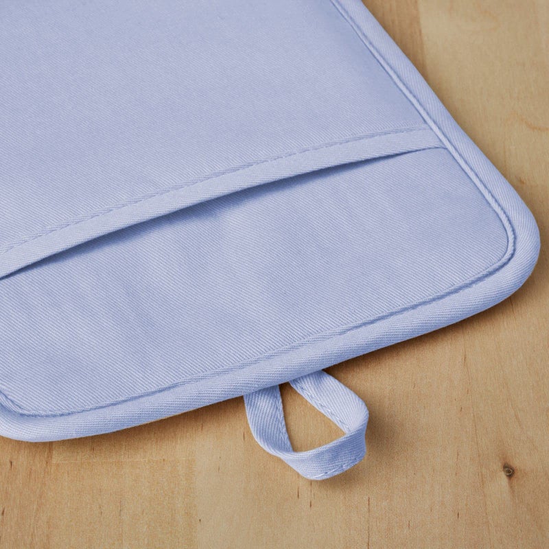 KitchenAid Ribbed Soft Silicone Pot Holder 2-Pack Set  Lavender Cream Purple  7""x9"" - Image 3