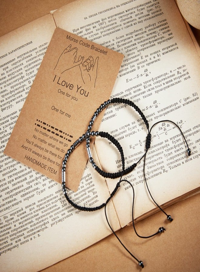 Desimtion Couples Christmas Gifts, Couples Bracelets I Love You Cute Couples Gifts for Boyfriend Girlfriend Long Distance Relationships Matching Bracelets - Image 4