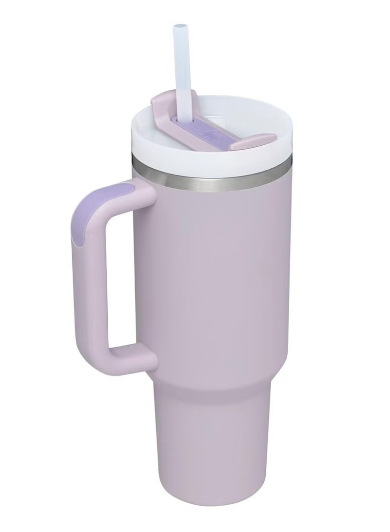 Stanley Quencher H2.0 Collection Stainless Steel Vacuum Insulated Tumbler with Lid and Straw, 40 oz Orchid – Leak-Proof, Double-Wall Insulation for Iced and Cold Beverages, Keeps Drinks Fresh All Day - Image 2