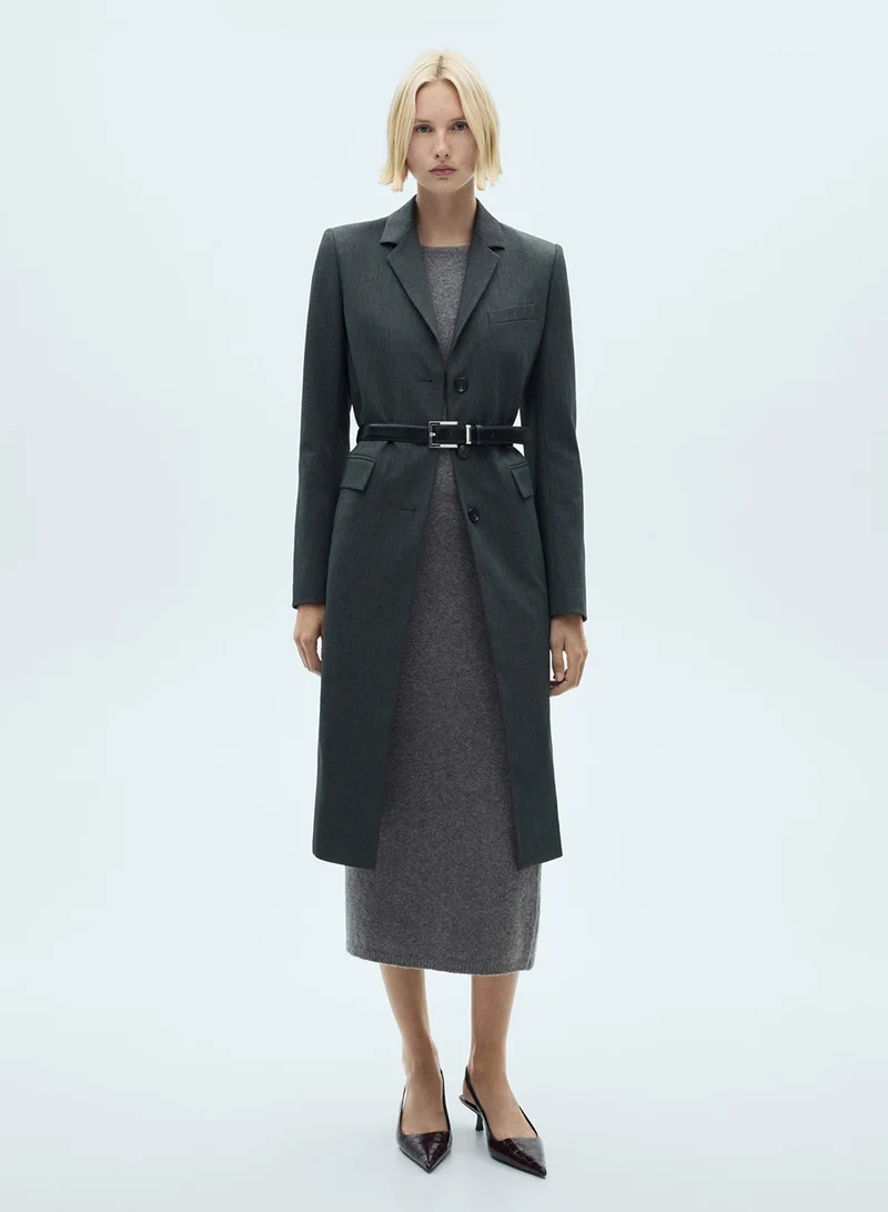 MANGO Gray Sweater Dress