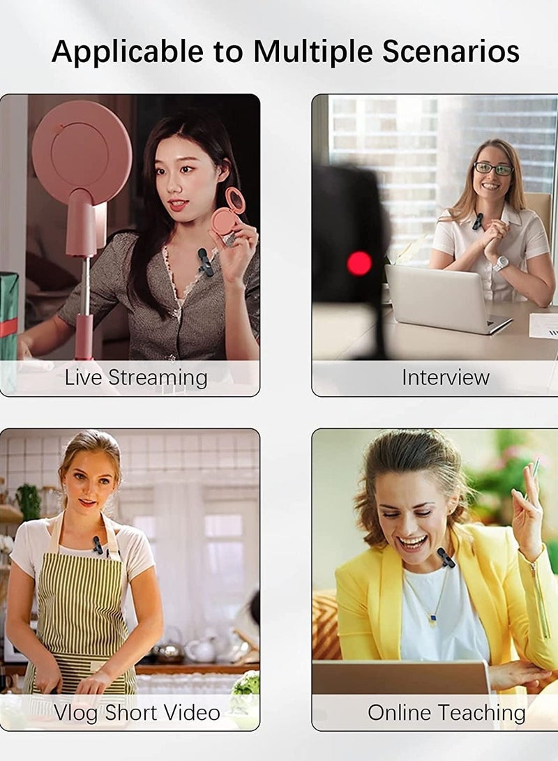 ELTRAZONE Wireless Lavalier Microphone for iPhone iPad USB C Smartphone, Plug and Play Mini Mic for YouTube TikTok Live Streaming Gaming K Song Recording Auto Noise Reduction (3.5mm 2) - Image 5