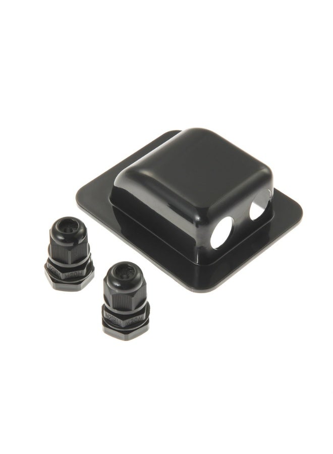 Water-proof ABS Double Cable Entry Gland,Solar Double Cable Entry Gland Box,ABS Cable Entry Gland for Solar Panels,Motorhomes,Caravans,Boats- for All Cable Types 6mm² to 12mm²(BLACK) - Image 2