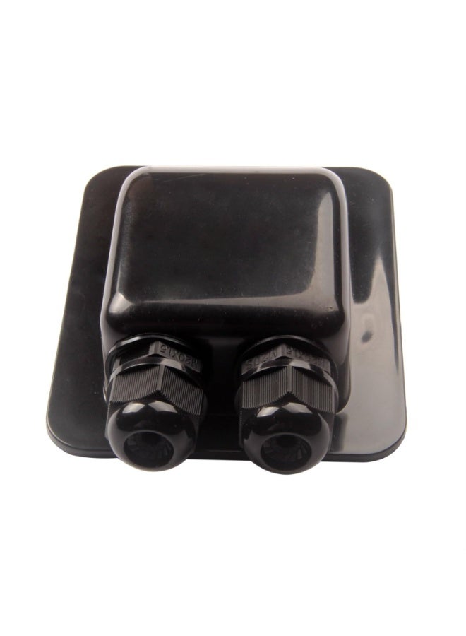 Water-proof ABS Double Cable Entry Gland,Solar Double Cable Entry Gland Box,ABS Cable Entry Gland for Solar Panels,Motorhomes,Caravans,Boats- for All Cable Types 6mm² to 12mm²(BLACK) - Image 1