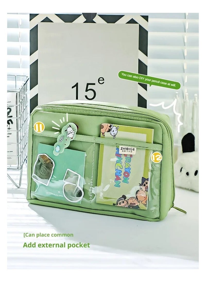 Loquat A 12 Layer Pencil Case Bag With A Large Capacity Multi Functional Ideal For Organizing Pens Sketchbooks Or Notes And Even Useful For Makeup And Hand Tools Useful For Design Black - Image 5