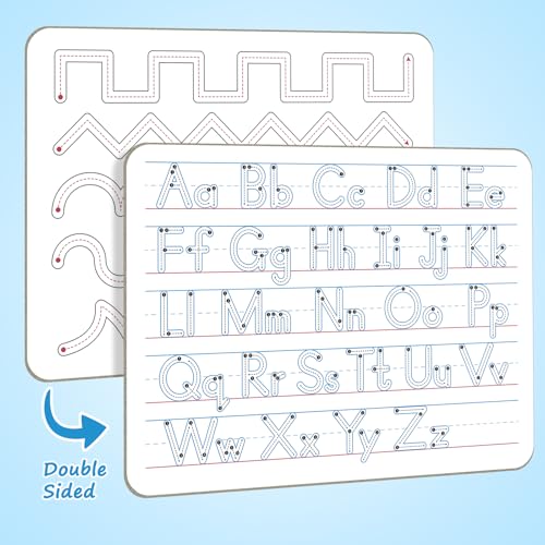 WEIZHEN Handwriting Practice Dry Erase Board ABC Alphabet Tracing for Kids Ages 35 Small Whiteboard for PreK Toddler Preschool Kindergarten Learning Activities and Homeschool Supplies 9 x 12 - Image 3