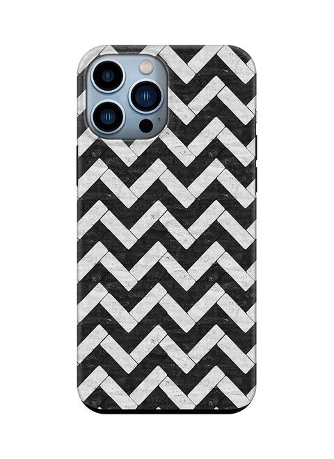 Tough Pro Series Case for Apple iPhone 14 Pro Max Dual Layer hybrid PC & TPU Customized Mobile Cover Shield with inner TPU protection Matte Finish - Chevron Tiles