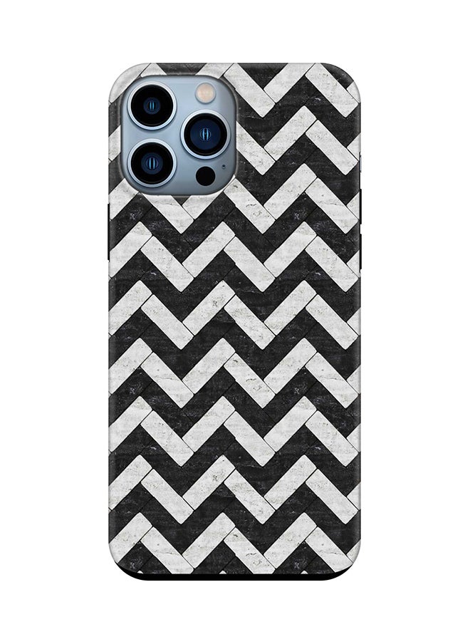 Tough Pro Series Case for Apple iPhone 14 Pro Max Dual Layer hybrid PC & TPU Customized Mobile Cover Shield with inner TPU protection Matte Finish - Chevron Tiles