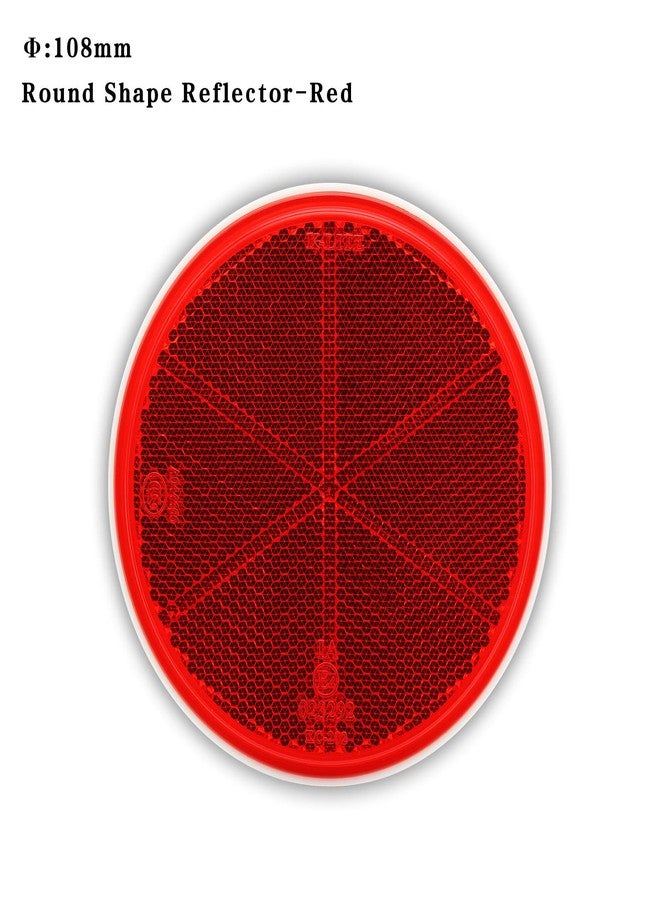 MFC PRO 2Pcs 4.2 Inch Round Warning Reflectors for Car Truck Bike Boat Dock Trailer Van Lorry Bus Caravan (Red, 108MM / Screw Mount) - Image 2