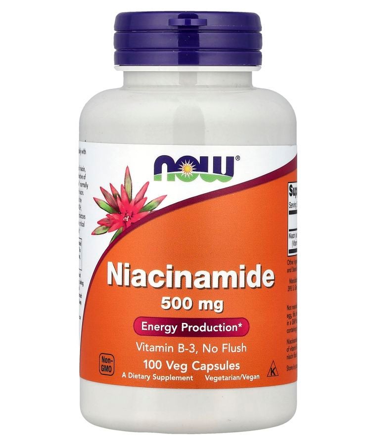 now Niacinamide 500 mg 100 Veg Capsules