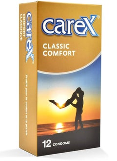 careX Carex Classic Comfort Condoms | Contoured For Comfort and Pleasure | 12 Count 