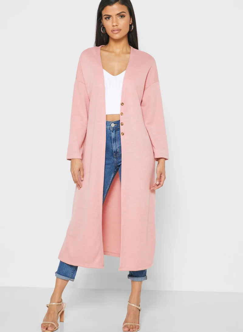 ELLA Longline Button Front Cardigan