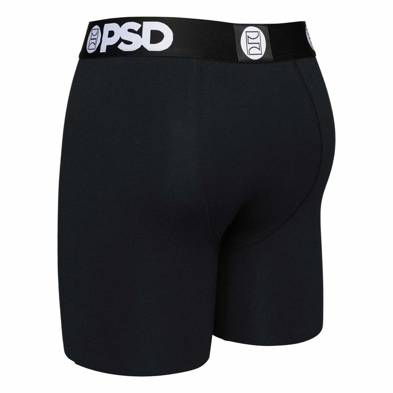 PSD Underwear Men's Black Solid Boxer Brief 3 Pack, Multi, S - Image 3