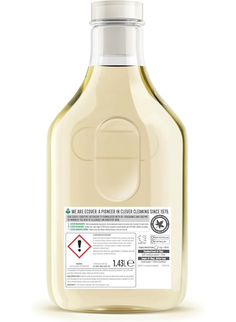 ecover Zero Non Bio Sensitive Laundry Liquid Detergent 40 Washes 1.43 L - Image 2