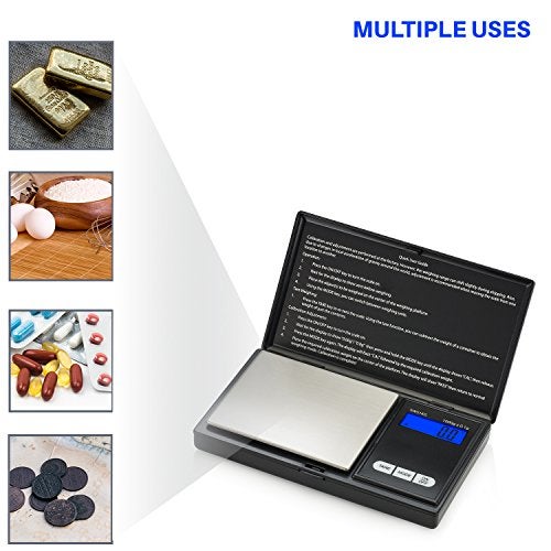 Smart Weigh Digital Pocket Gram Scale, 1000g x 0.1 Grams, Digital Gram Scale, Jewelry Scale, Food Scale, Medicine Scale, Kitchen Scale Black, Battery Included - Image 5