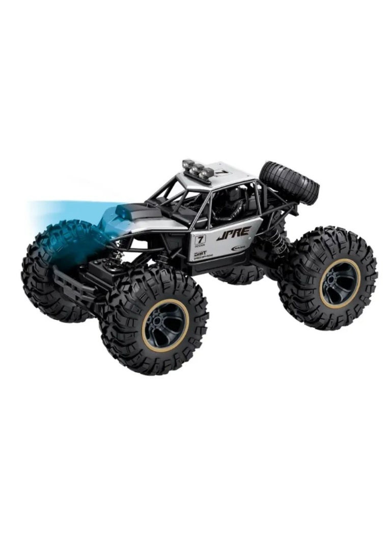 توي لاند سيارة زحف صخرية للطرق الوعرة بمقياس 1:16 مع جهاز تحكم عن بعد - فضي - Image 1