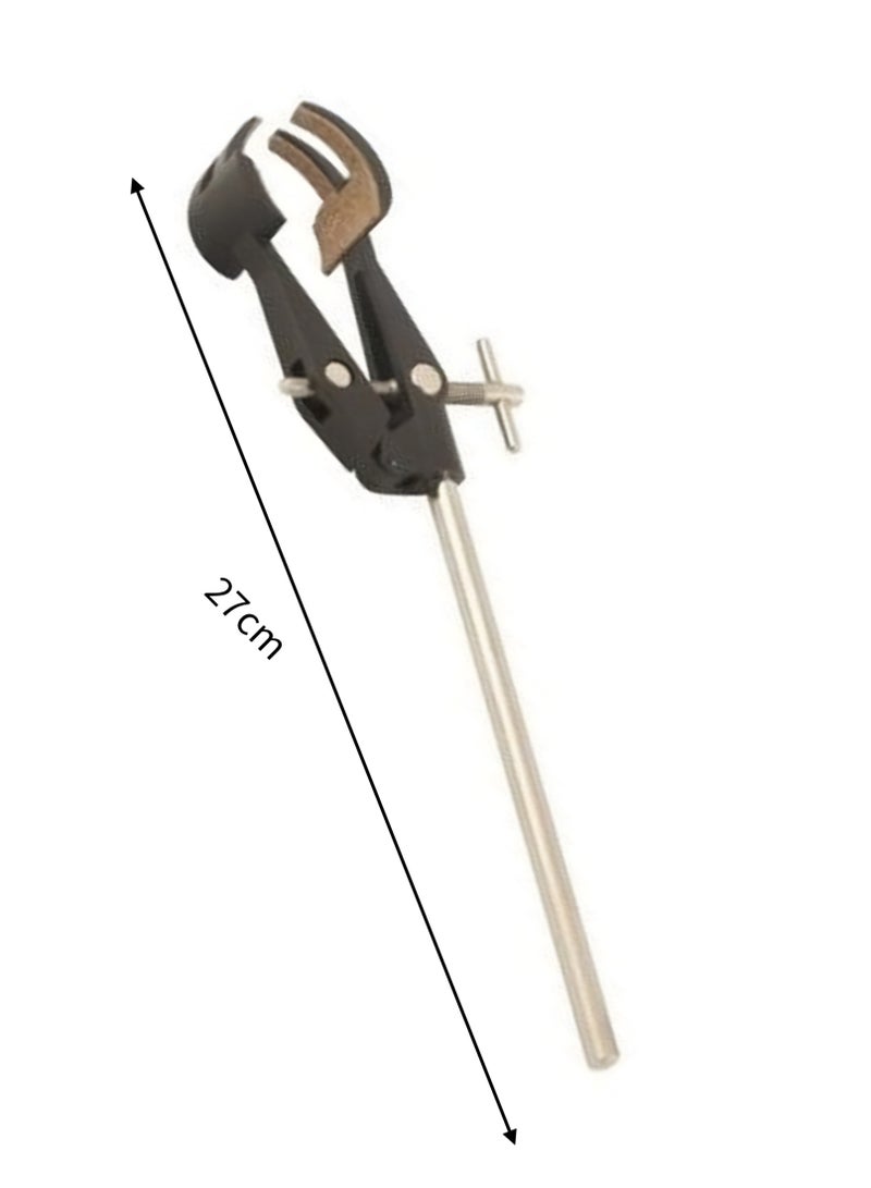 King Mariot Retort Stand | 45cm Length | Includes 2 Finger Clamp, 3 Finger Clamp with Boss Head and Base | Stable Support for Laboratory Apparatus - Image 2