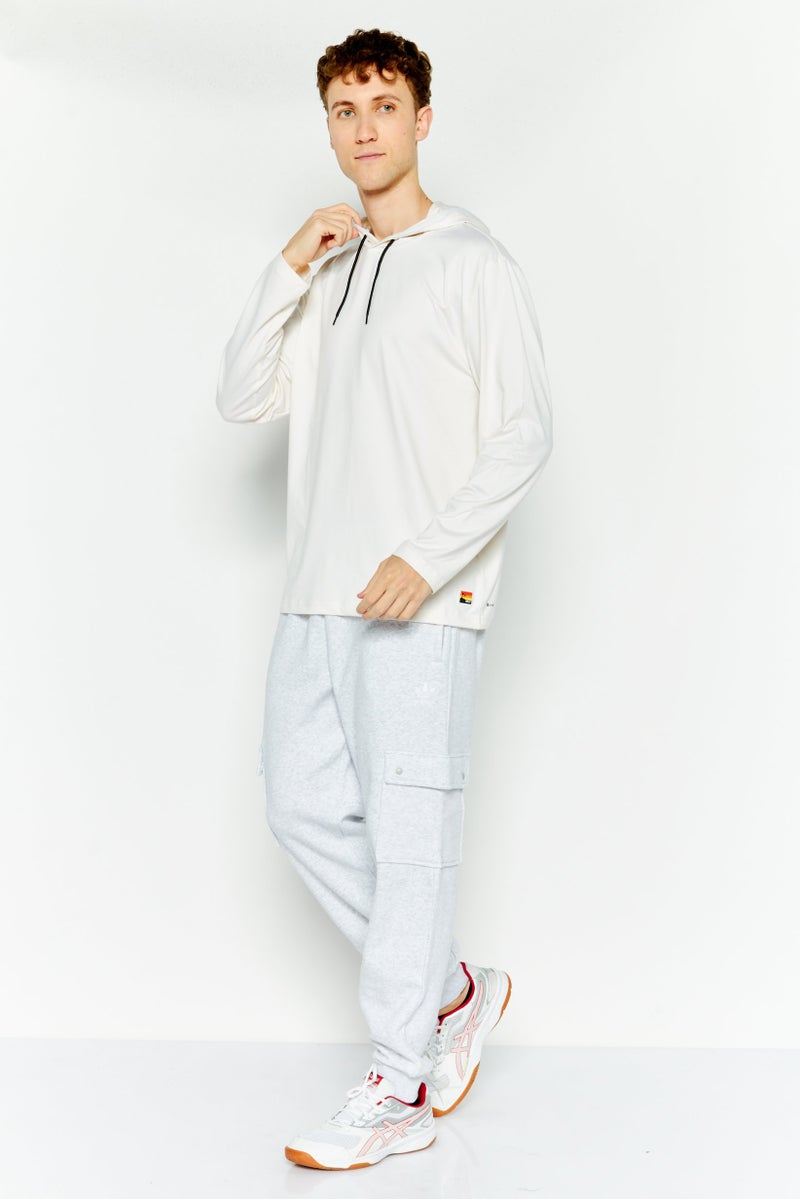 Hurley Men Sportswear Fit Long Sleeves Outdoor Hoodies, White  - Image 2